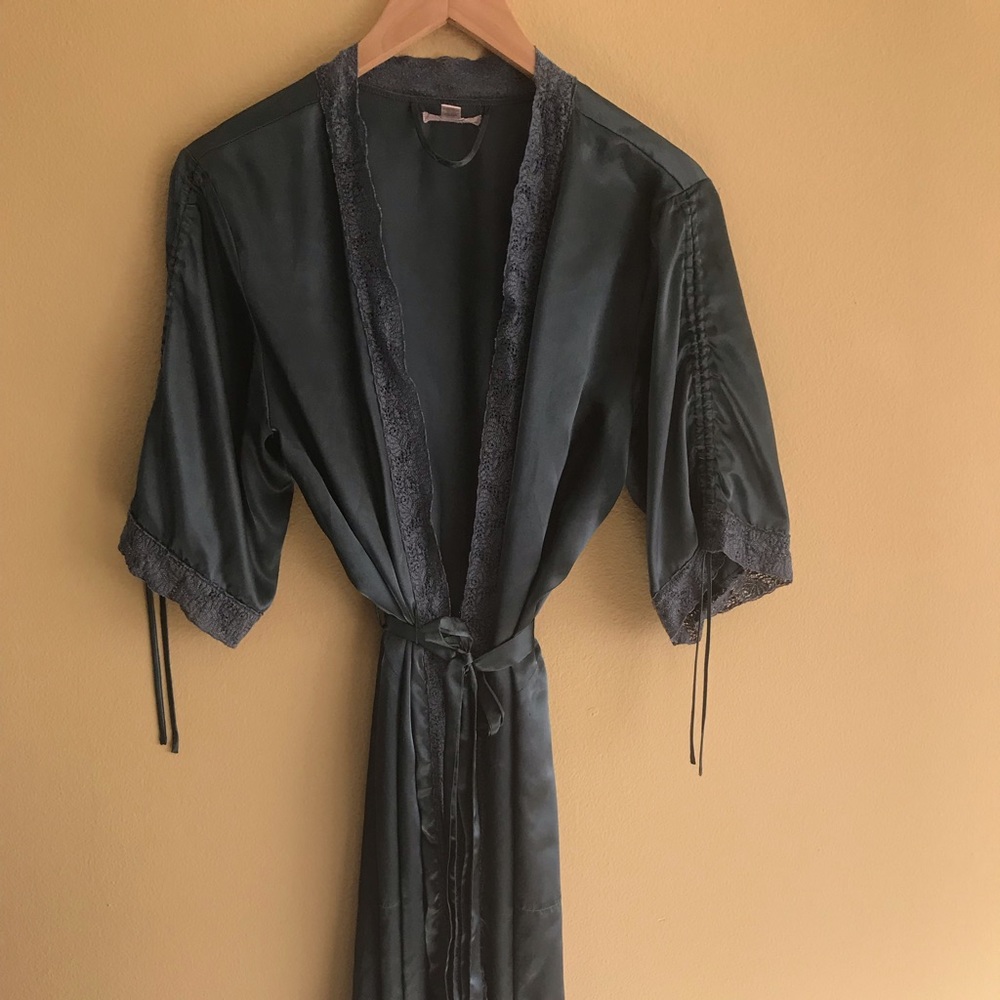 Green Silky Bathrobe